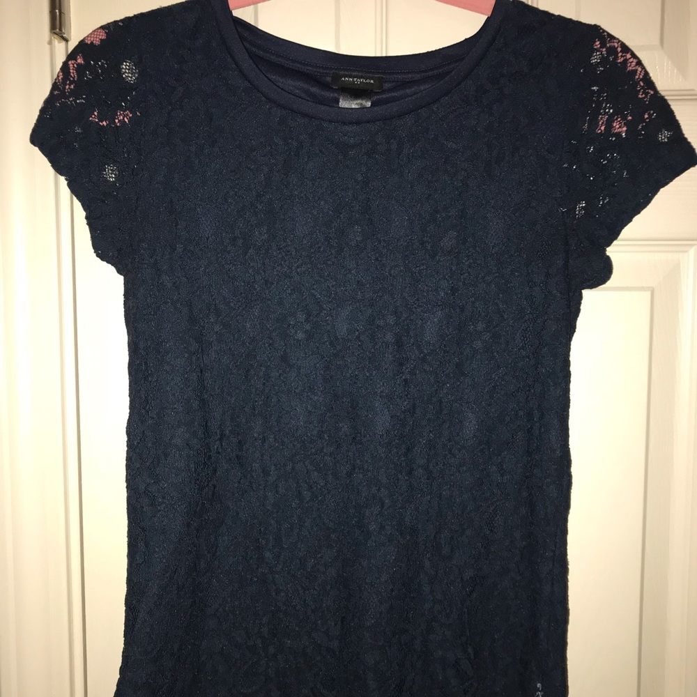 Navy Ann Taylor blouse
